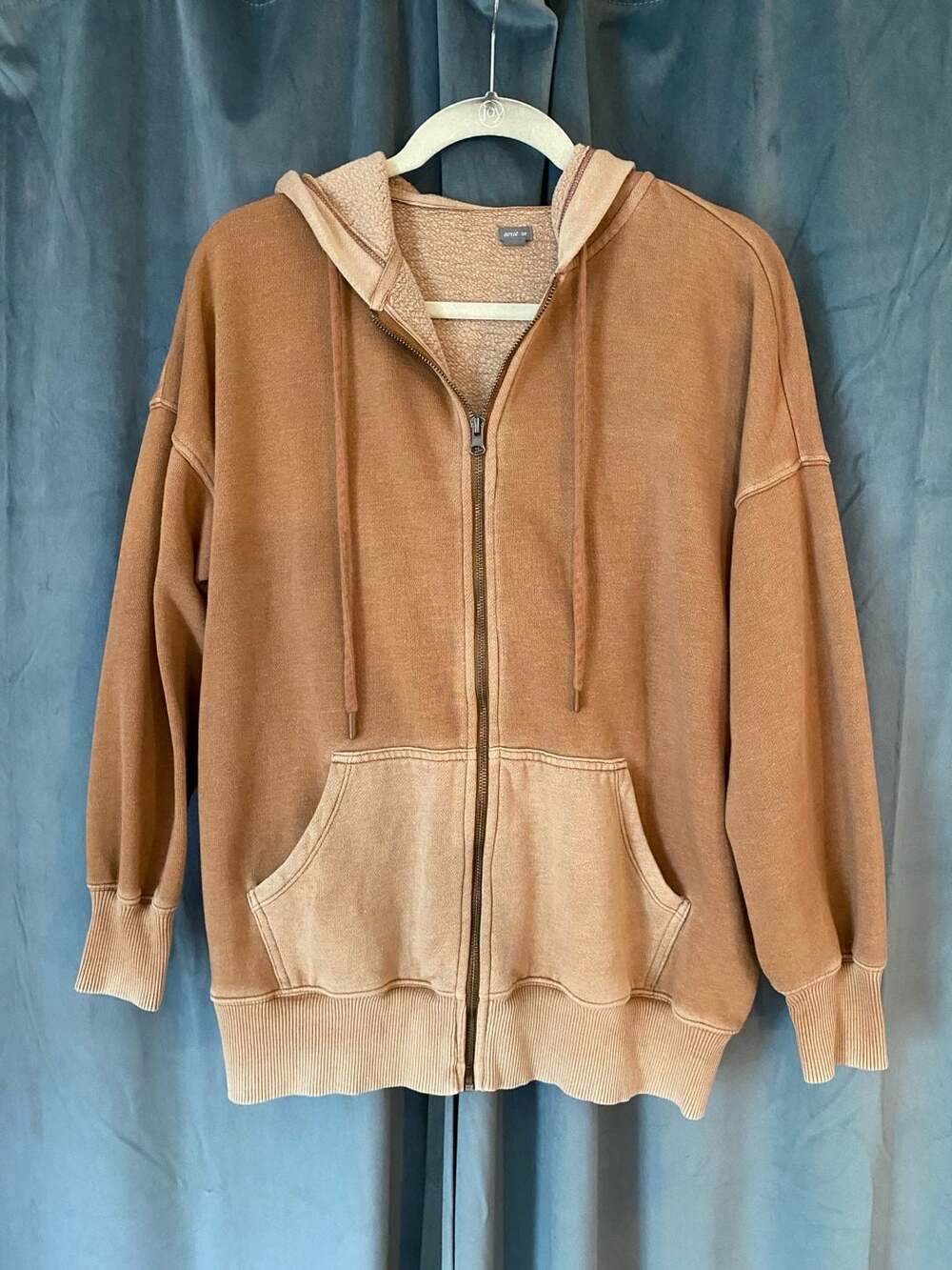 Aerie Sunwashed Desert Full-Zip Hoodie Brown Size S/P